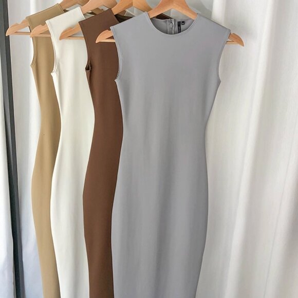 Ssense Entire Studios Sleeveless Maxi Dress XS/S Grey - Picture 8 of 12